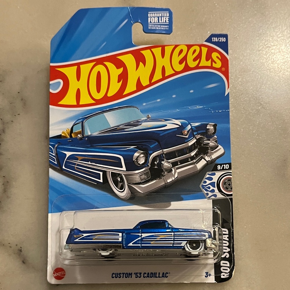 Mattel Hot Wheels Custom '53 Cadillac - Blue and White